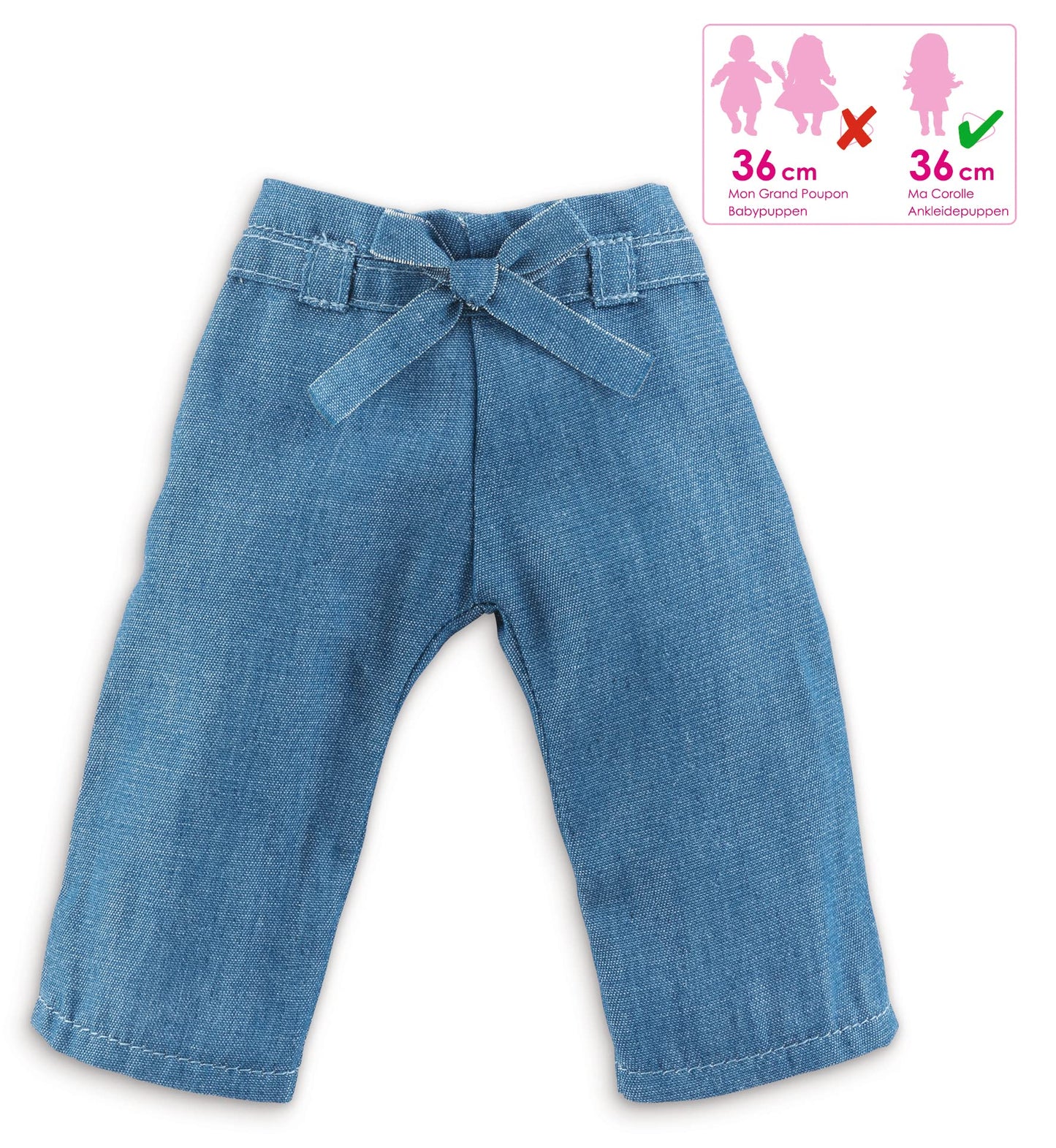 Corolle 9000212170 - Jeans cu curea, pentru toate păpușile MaCorolle de 36cm, de la 4 ani