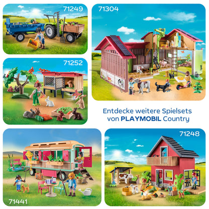 PLAYMOBIL Country Set de joacă veterinar pentru măgari pentru copii de la 4 ani