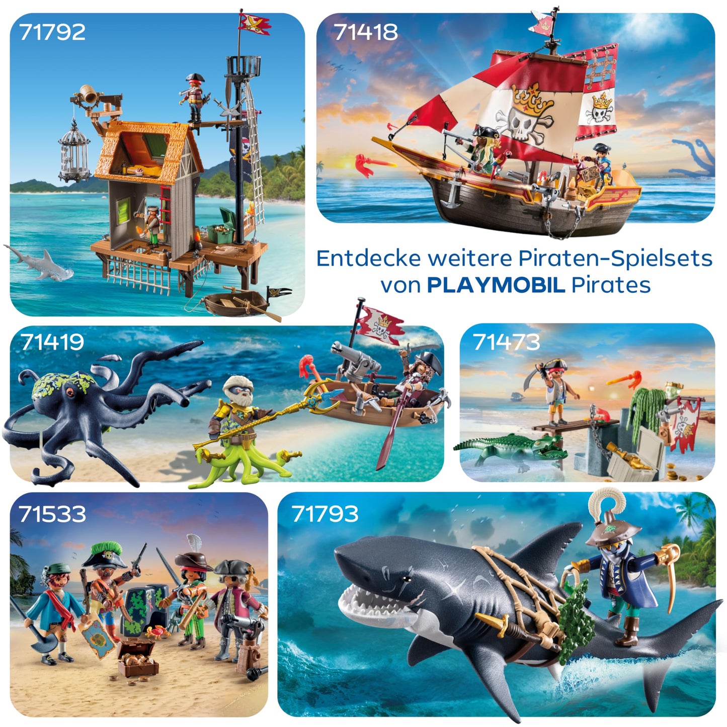 PLAYMOBIL 71794 Pluta Piraților cu Figurine, 4+ ani