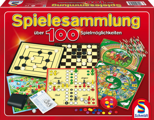 Schmidt Spiele 49147 Set de jocuri cu 100 de variante de joc de la 6 ani