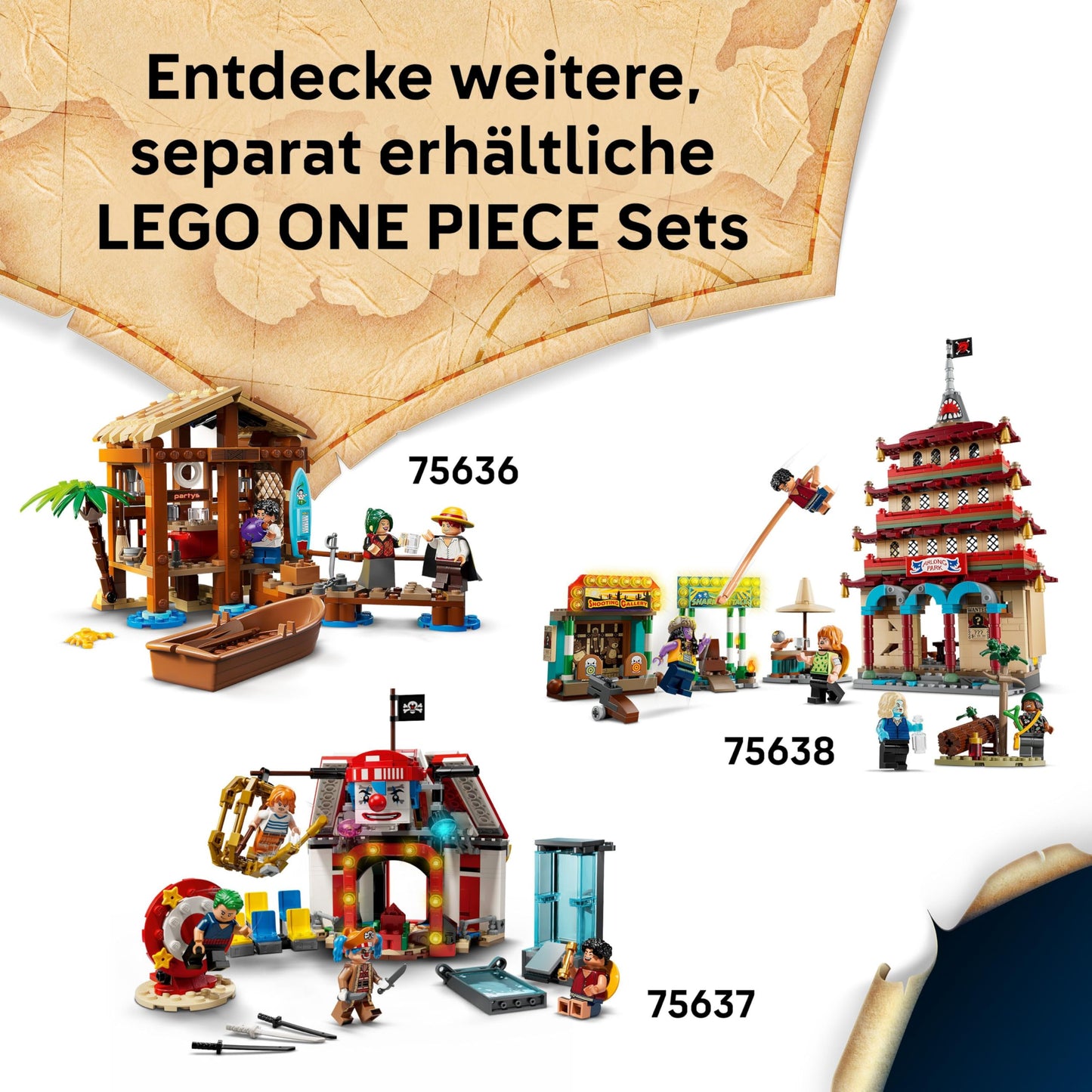 LEGO 75639 One Piece Nava Going Merry, 5 minifiguri, 10+ ani