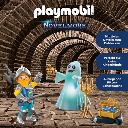 PLAYMOBIL | Novelmore | Fantomă de castel și cavaler | Jucărie pentru copii de la 4 ani | 71797