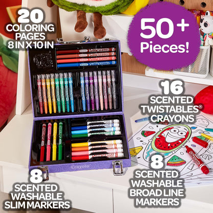 Set de Creioane Colorate Crayola cu Miros Amuzant, 32 de Piese, Creioane Colorate Spălabile pentru Copii, Creioane Filz Unguente cu Vârf Conic, Set de Crafting, Creioane pentru Pictat, Recomandate pentru Copii de la 3 Ani