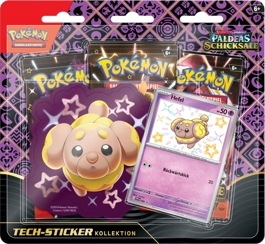 Pokémon Colecție Stickere Tech Hefel, 3 plicuri booster