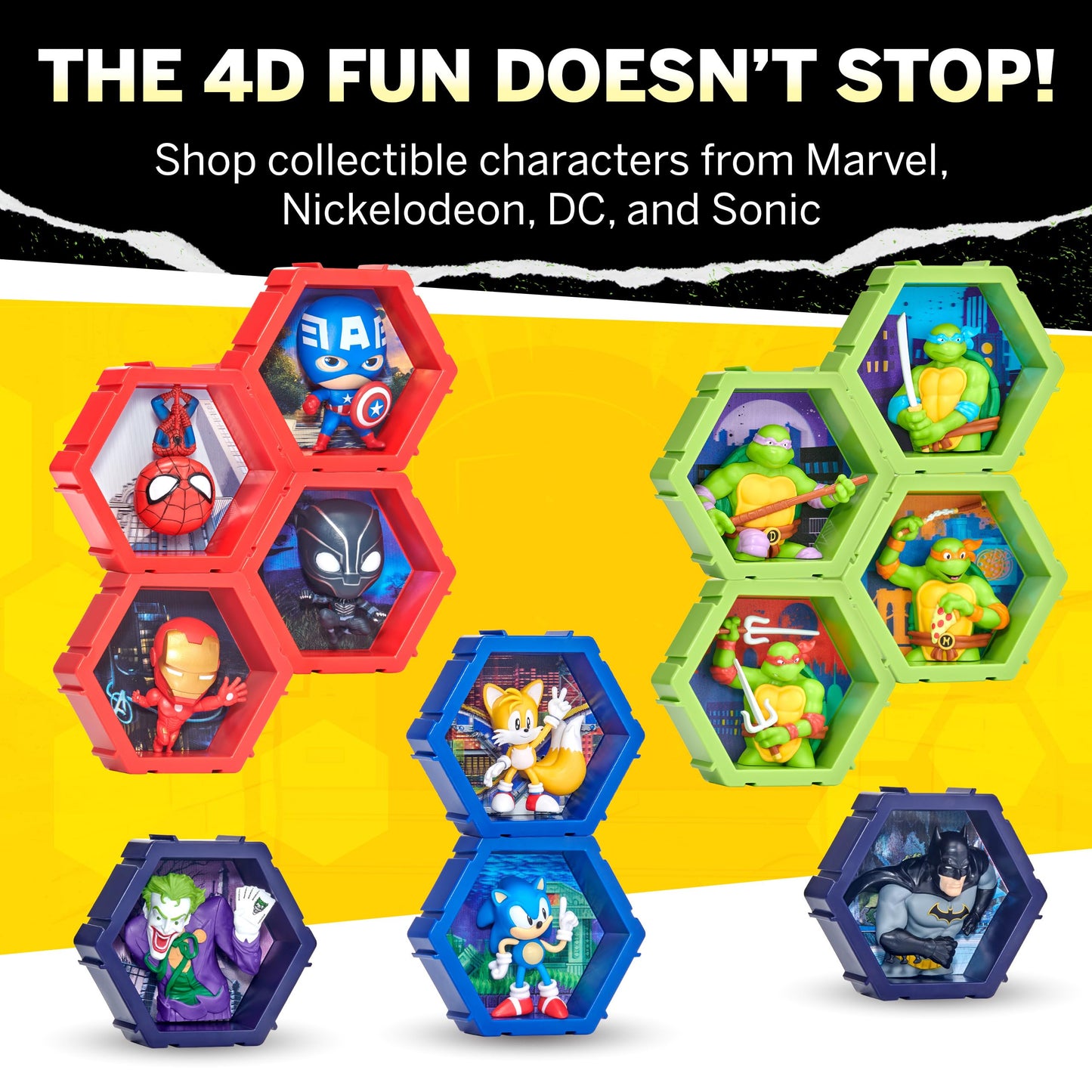 WOW! PODS - Testoase Ninja 4D Raffaello, Figurina Bobble-head Colectionabilă, Exponibilă pe Perete sau Pe Raft, Jucării și Cadouri Ninja Turtles