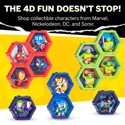 WOW! PODS - Testoase Ninja 4D Raffaello, Figurina Bobble-head Colectionabilă, Exponibilă pe Perete sau Pe Raft, Jucării și Cadouri Ninja Turtles