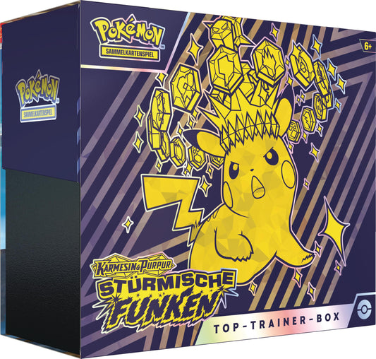 Pokémon - Cutie Top-Trainer Karmesin & Purpur – Sturmi Funken (1 carte promo, 9 pachete booster & accesorii premium)