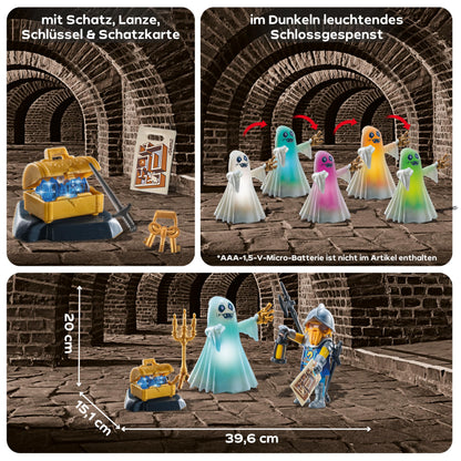 PLAYMOBIL | Novelmore | Fantomă de castel și cavaler | Jucărie pentru copii de la 4 ani | 71797