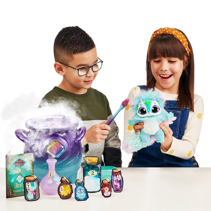 Magic Mixies Cazan Magic Violet cu Nebulă Reală și Jucărie Interactivă de 20 cm, Albastră. Pe cine vei chema?