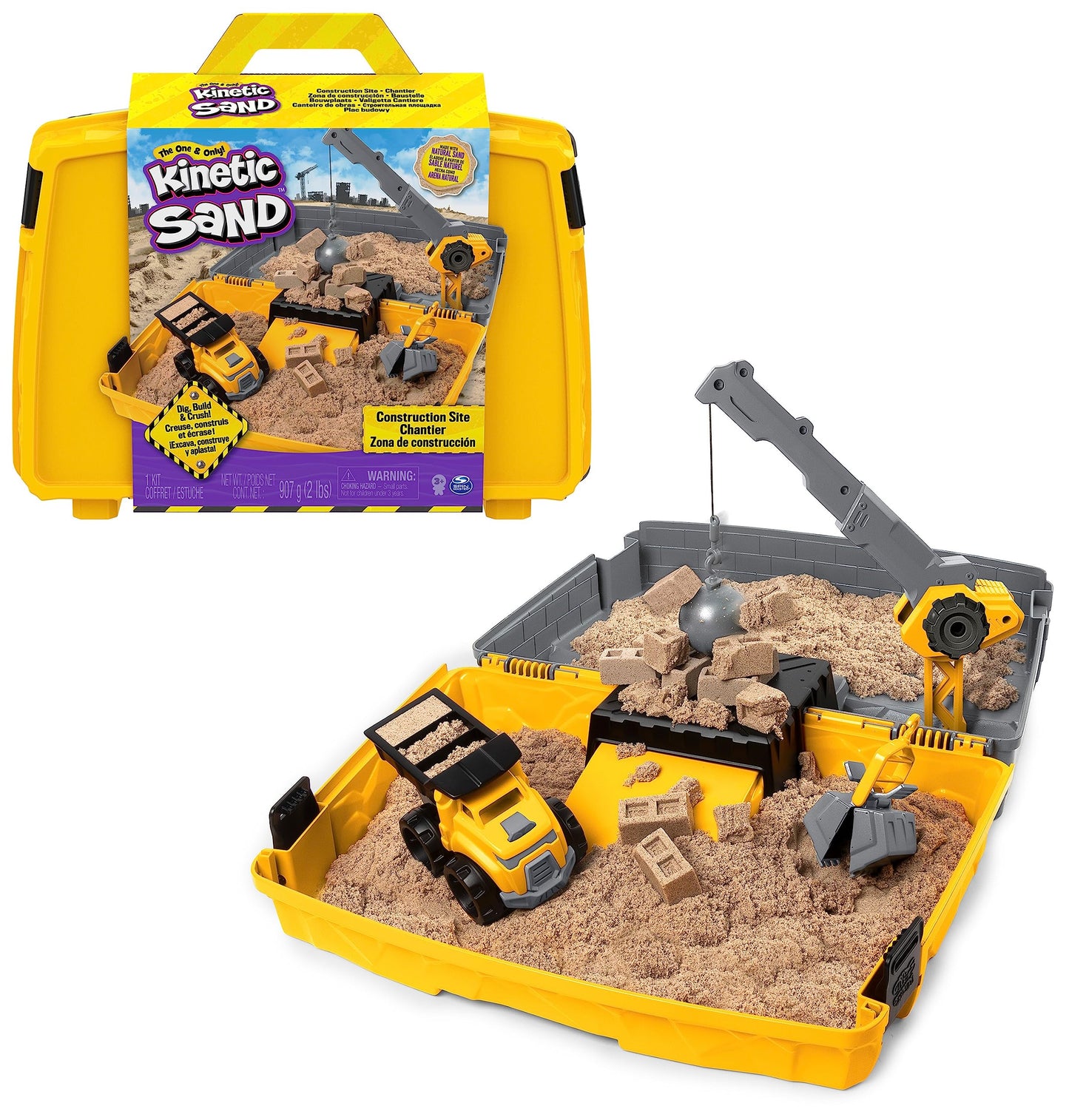Kinetic Sand Koffer Set de joacă cu nisip kinetic 907 g de la 3 ani