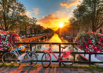 Puzzle Ravensburger 1000 piese Biciclete în Amsterdam - Puzzle colorat pentru adulți și copii, de calitate Ravensburger