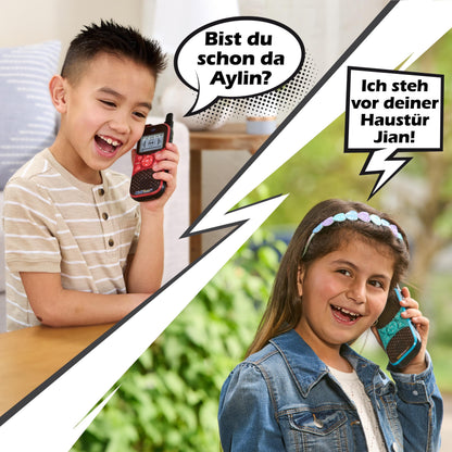 VTech KidiTalkie Explorer – Walkie-Talkies 8-in-1 cu lanternă și efecte amuzante – Pentru copii 4-12 ani
