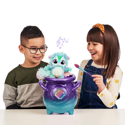 Magic Mixies Cazan Magic Violet cu Nebulă Reală și Jucărie Interactivă de 20 cm, Albastră. Pe cine vei chema?