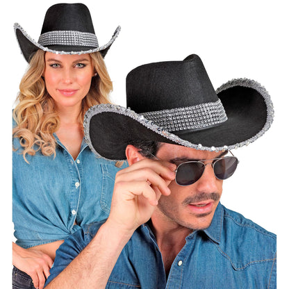 WIDMANN MILANO Party Fashion - Pălărie Cowgirl/Cowboy, Pălărie Western, Accesoriu Carnaval, Petrecere Bachelor