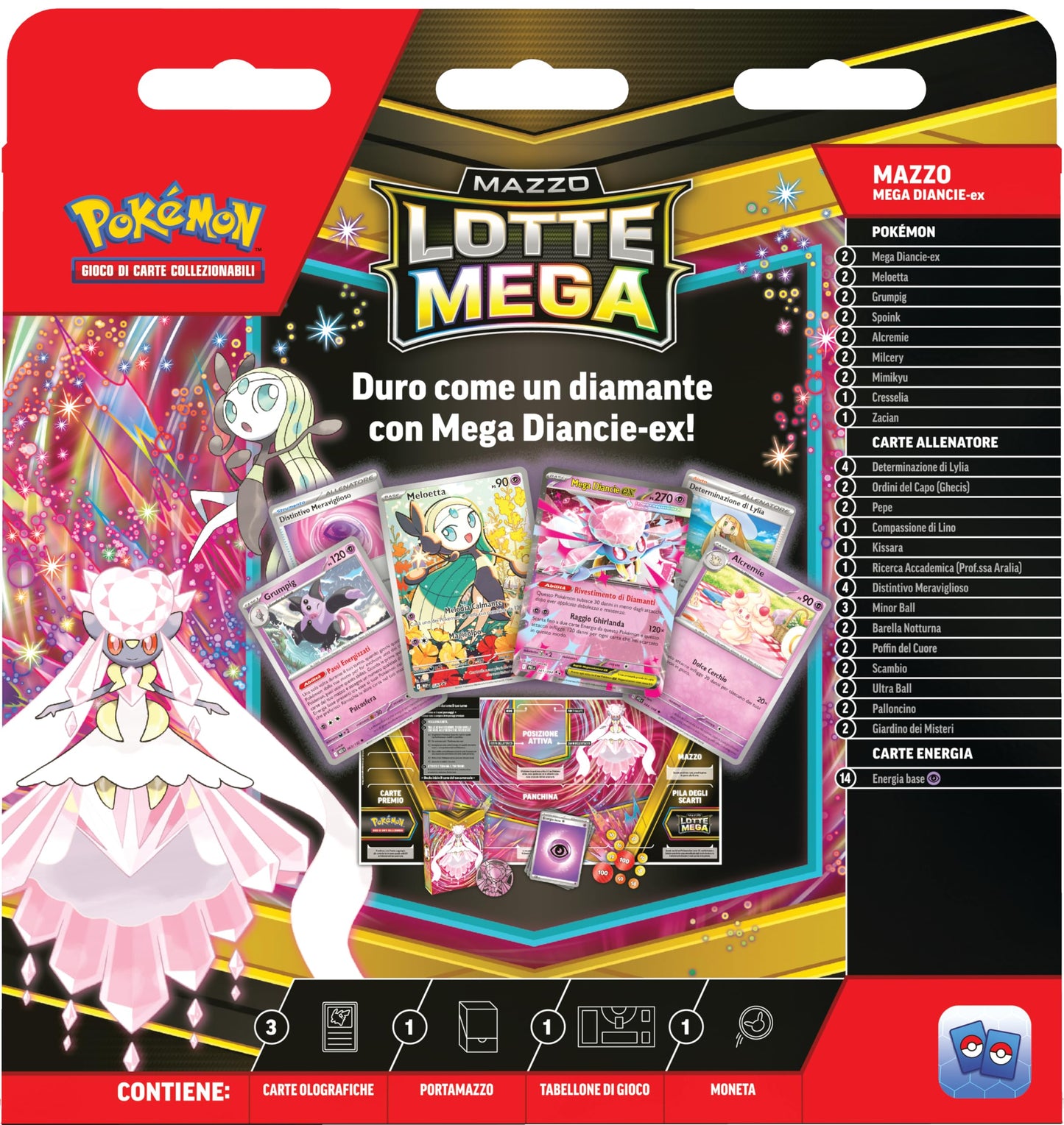 Pokémon Mega Diancie-ex Pachet Bătălie GCC, 60 cărți