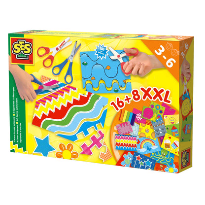 Set de tăiere SES Creative 14828 XXL, foarfece de siguranță și foarfece de bricolaj