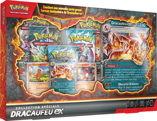 Pokémon TCG Colecție Specială Glurak Ex, 5 Boostere