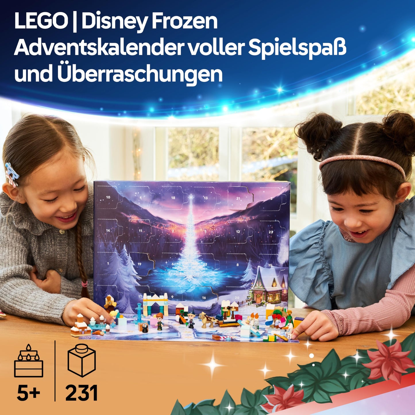 LEGO 43273 Disney Frozen Calendar Advent 2025, 5+ ani