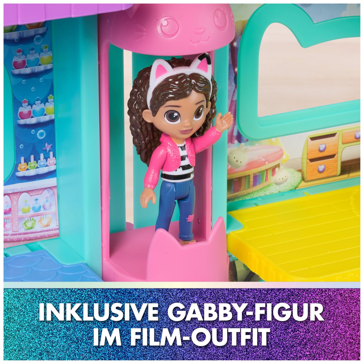 Gabby's Dollhouse Casă păpuși XXL 60 cm, figurina Gabby