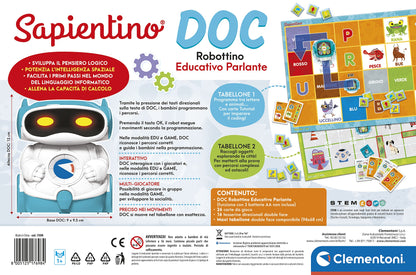 Clementoni Sapientino Doc Robot Codare și Programare, Robot de Învățare pentru Copii de 5 Ani - 17698