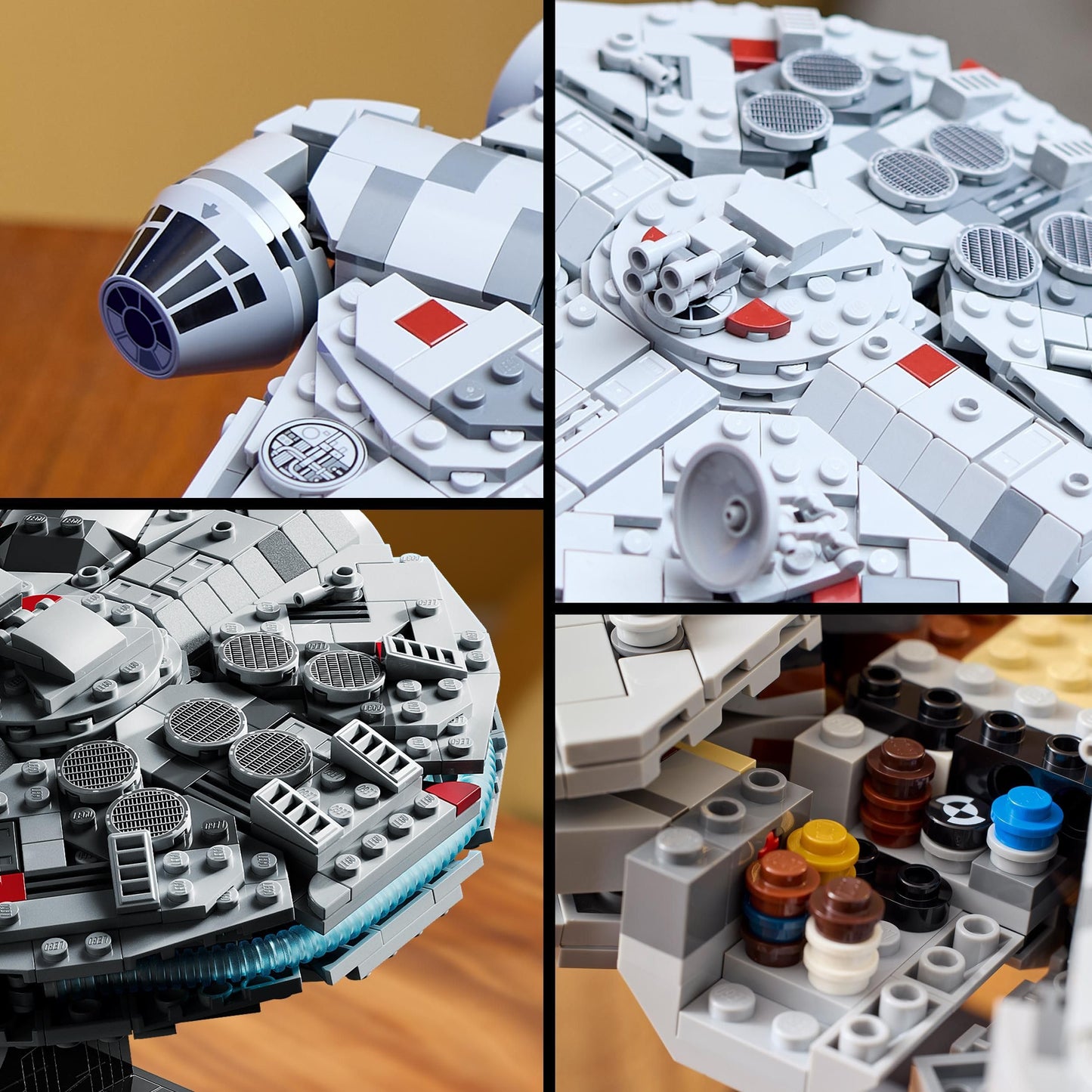 LEGO Star Wars 75375 Set de construcție Raumschiff model pentru adulți cu suport de expunere și plăcuță cu nume decor birou cadou pentru fani de la 36 luni