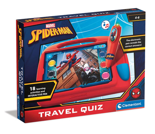 Clementoni 16453 Quiz Calatorii Spiderman, 4+ ani