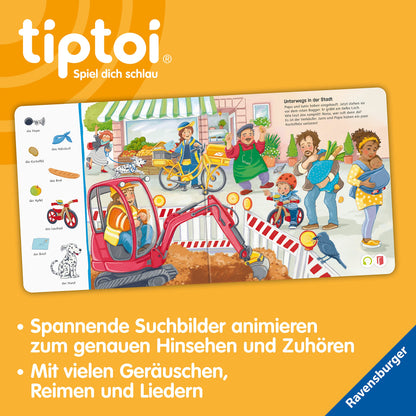 Ravensburger tiptoi Starter-Set 00112: Stilou și carte ilustrată - Să căutăm și să descoperim lumea mea - Jocuri educative pentru copii de la 2 ani - Jucării de la 2 ani