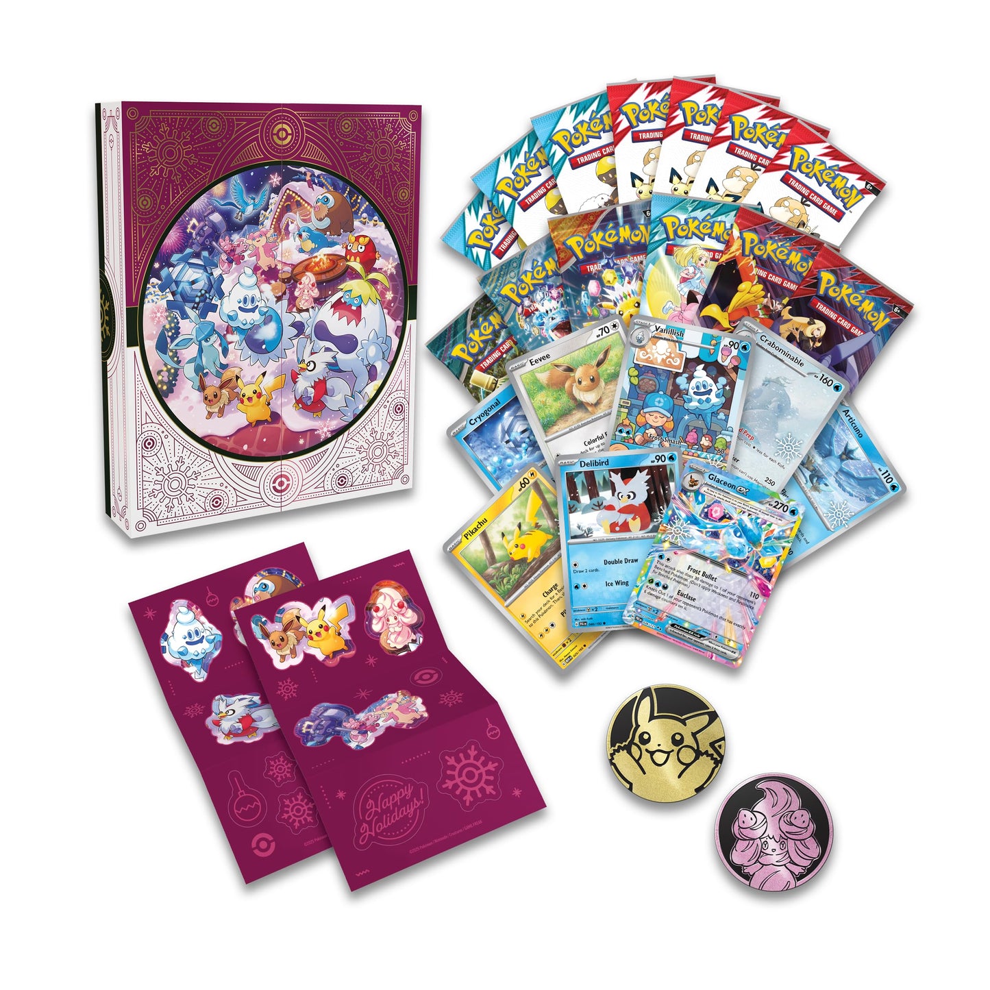 Pokémon TCG Calendar Vacanță 2025, 25 surprize