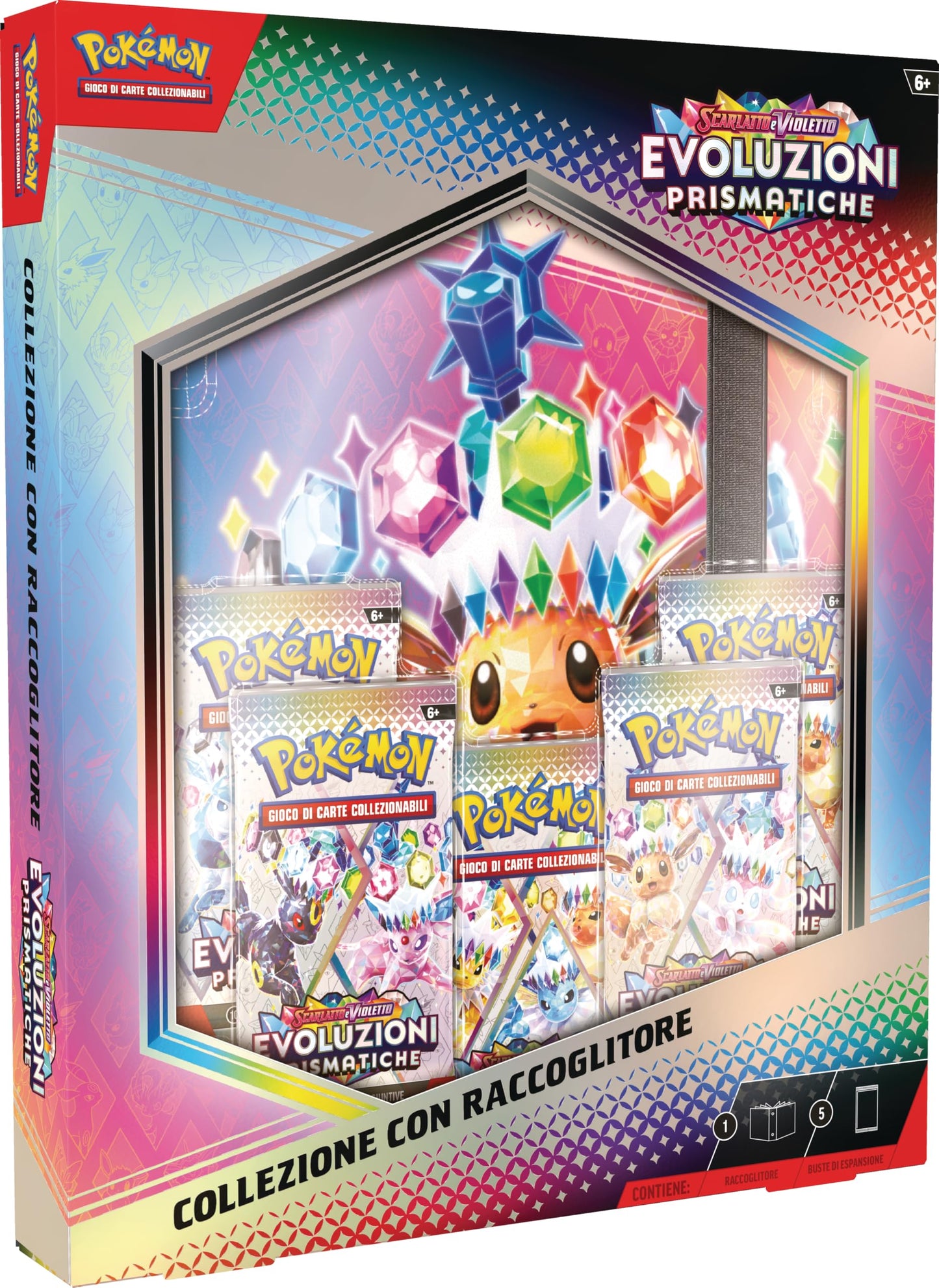 Pokémon 100-10010 Binder Eevee, 378 cărți, SV8.5