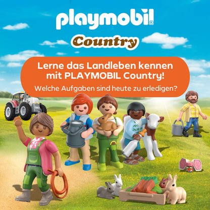 PLAYMOBIL Country Set de joacă veterinar pentru măgari pentru copii de la 4 ani