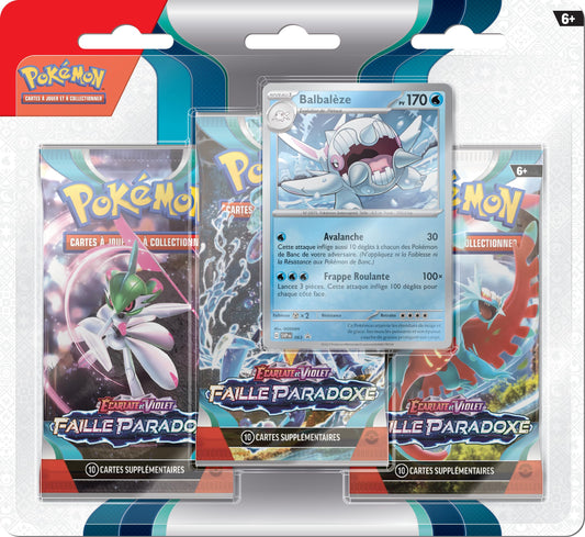 Pokémon TCG Paradoxe Strähnen, 3 Booster Packs