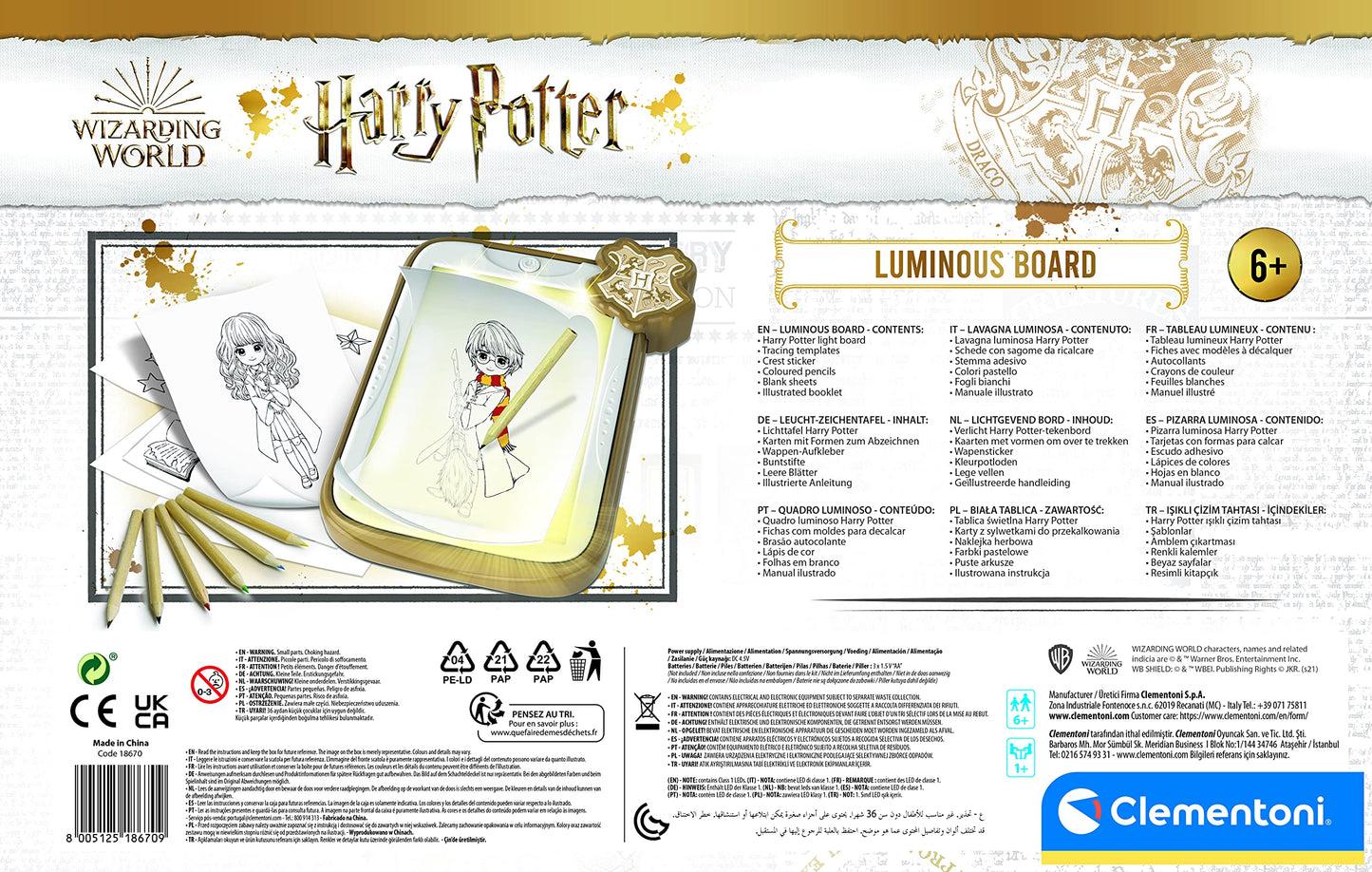 Clementoni Tablă luminoasă desen Harry Potter