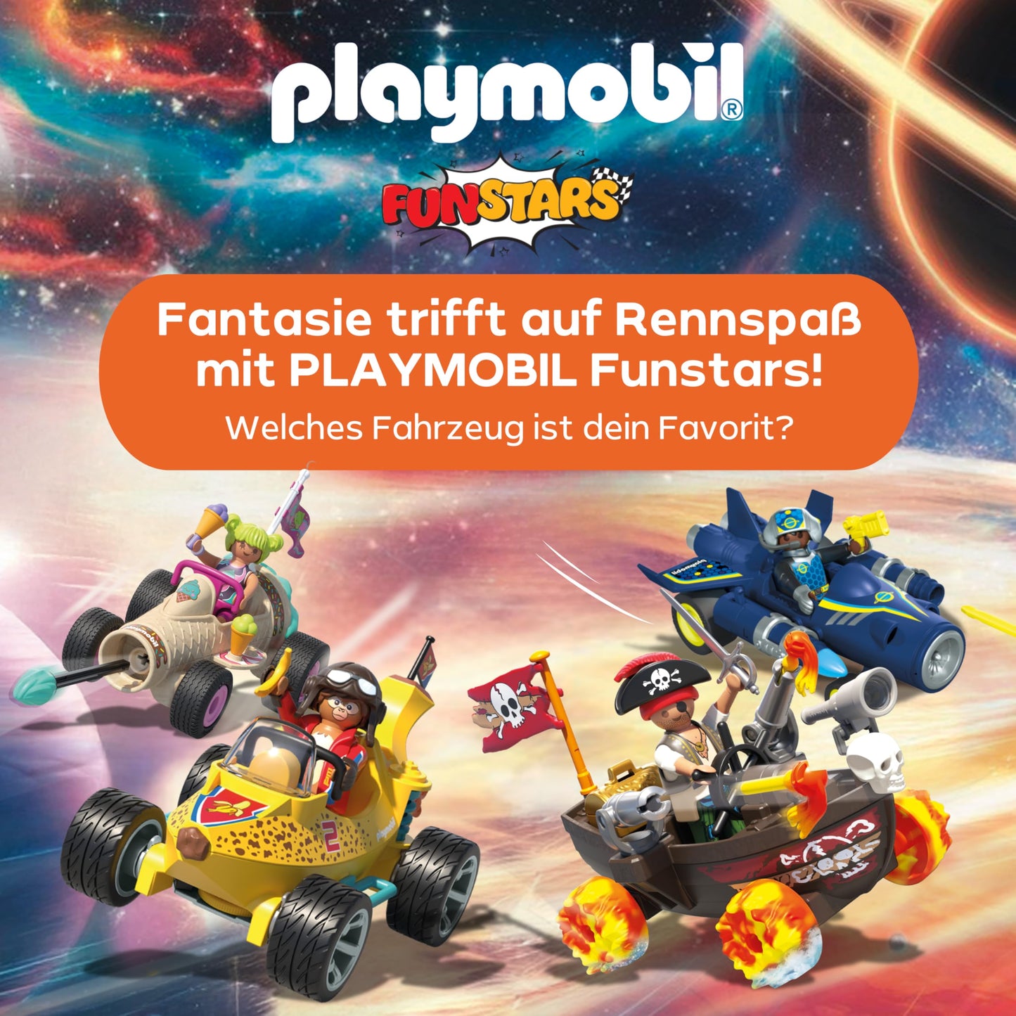 Playmobil 71717 Jet Spațial Fun Stars, 4+ ani