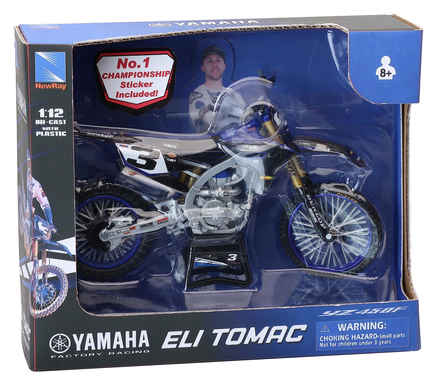 NewRay Yamaha YZF 450 Star Racing Model motocicletă 1:12, de la 5 ani