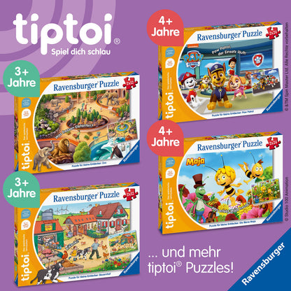 Ravensburger tiptoi Puzzle Regatul de Gheata, 2x24 piese, 4+ ani