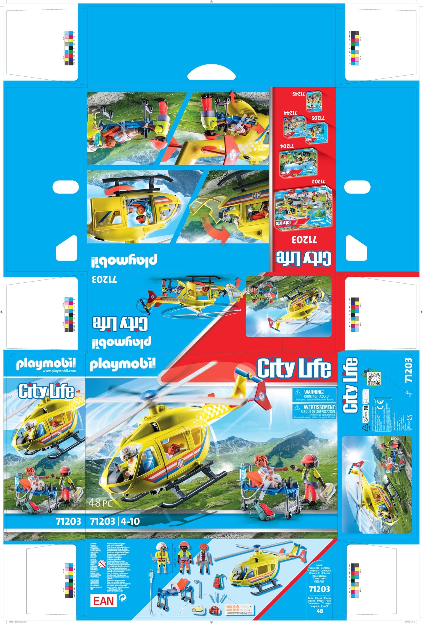 Playmobil City Life 71203 Elicopter de salvare, 4+ ani