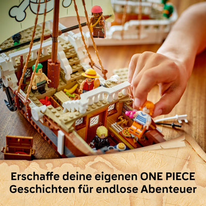 LEGO 75639 One Piece Nava Going Merry, 5 minifiguri, 10+ ani