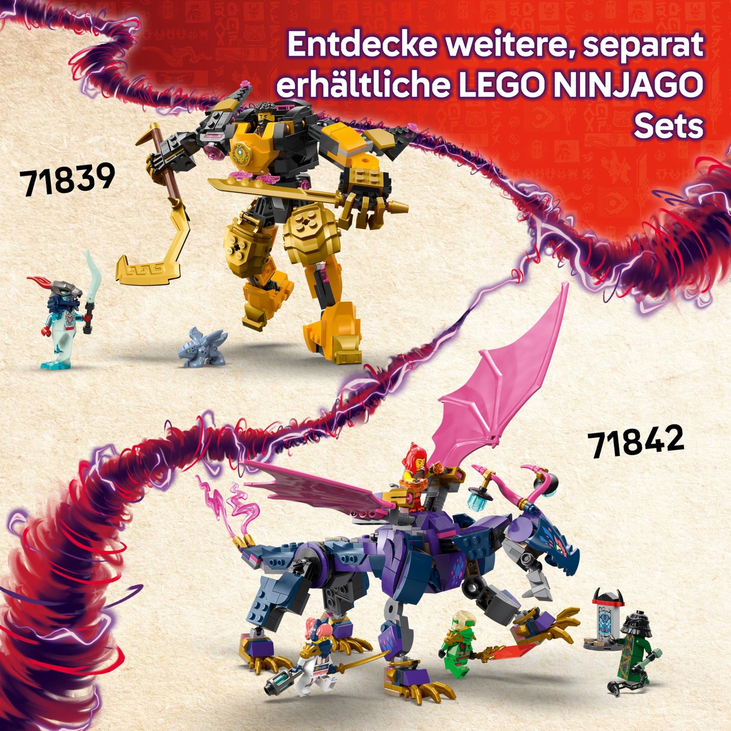 LEGO NINJAGO Kais Motorradrennen Set de joacă cu 2 motociclete ninja și 2 minifigurine 6+ ani