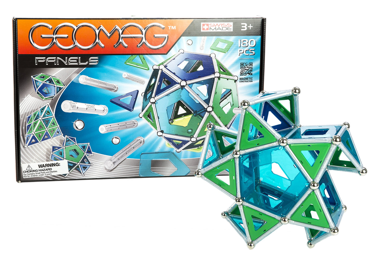 GEOMAG Panouri 180 - Jucărie magnetică pentru copii, cadou pentru băieți și fete cu vârste între 5 și 13 ani, construcții magnetice, jucărie pentru copii