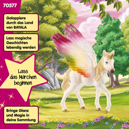 Schleich Bayala 70577 Manz Unicorn Curcubeu cu aripi, 5+ ani