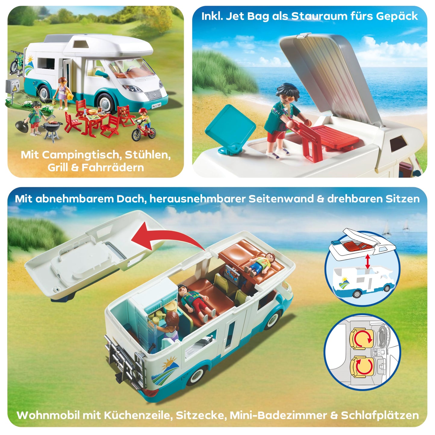 PLAYMOBIL 70088 Camper Familial, 4+ ani