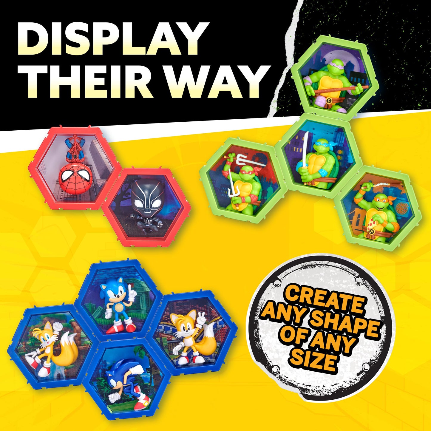 WOW! PODS - Figurina Bobble-head 4D Ninja Turtles Michelangelo, Colectionabile Unic, Se Expune pe Perete sau Pe Raft, Serie 1 nr. 432