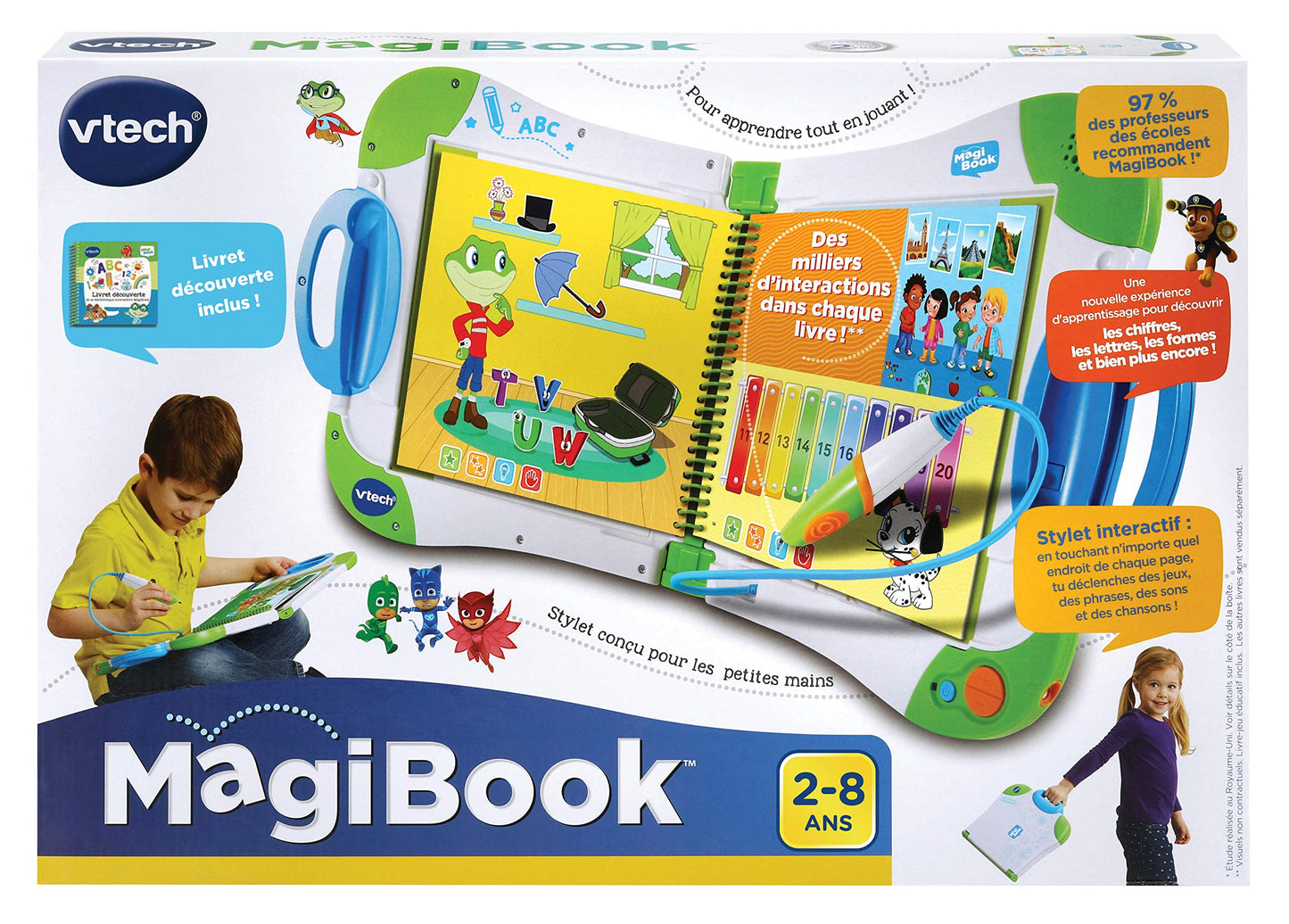 VTech 602105 Set de început Magibook interactiv 2-8 ani (verde)