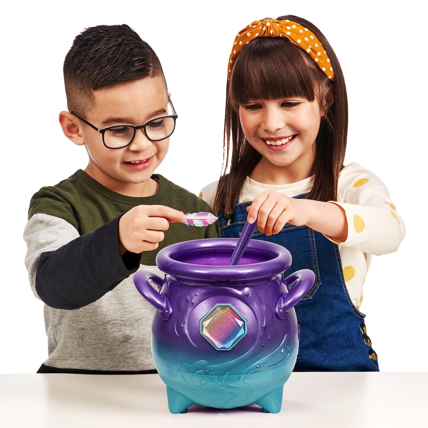 Magic Mixies Cazan Magic Violet cu Nebulă Reală și Jucărie Interactivă de 20 cm, Albastră. Pe cine vei chema?