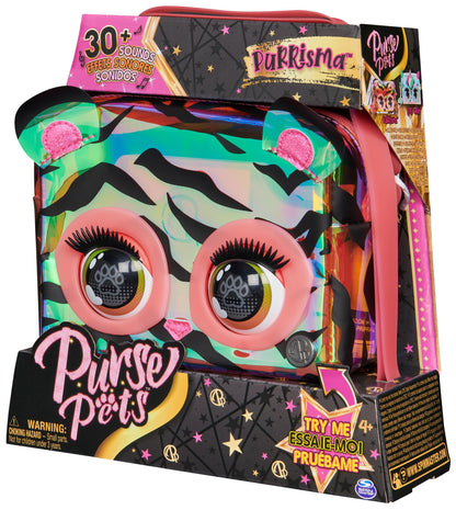 Purse Pets Geanta Tigru Holografica, 30+ sunete, 4+ ani