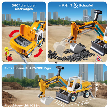 PLAYMOBIL 71749 Excavator Mare de santier, 4+ ani