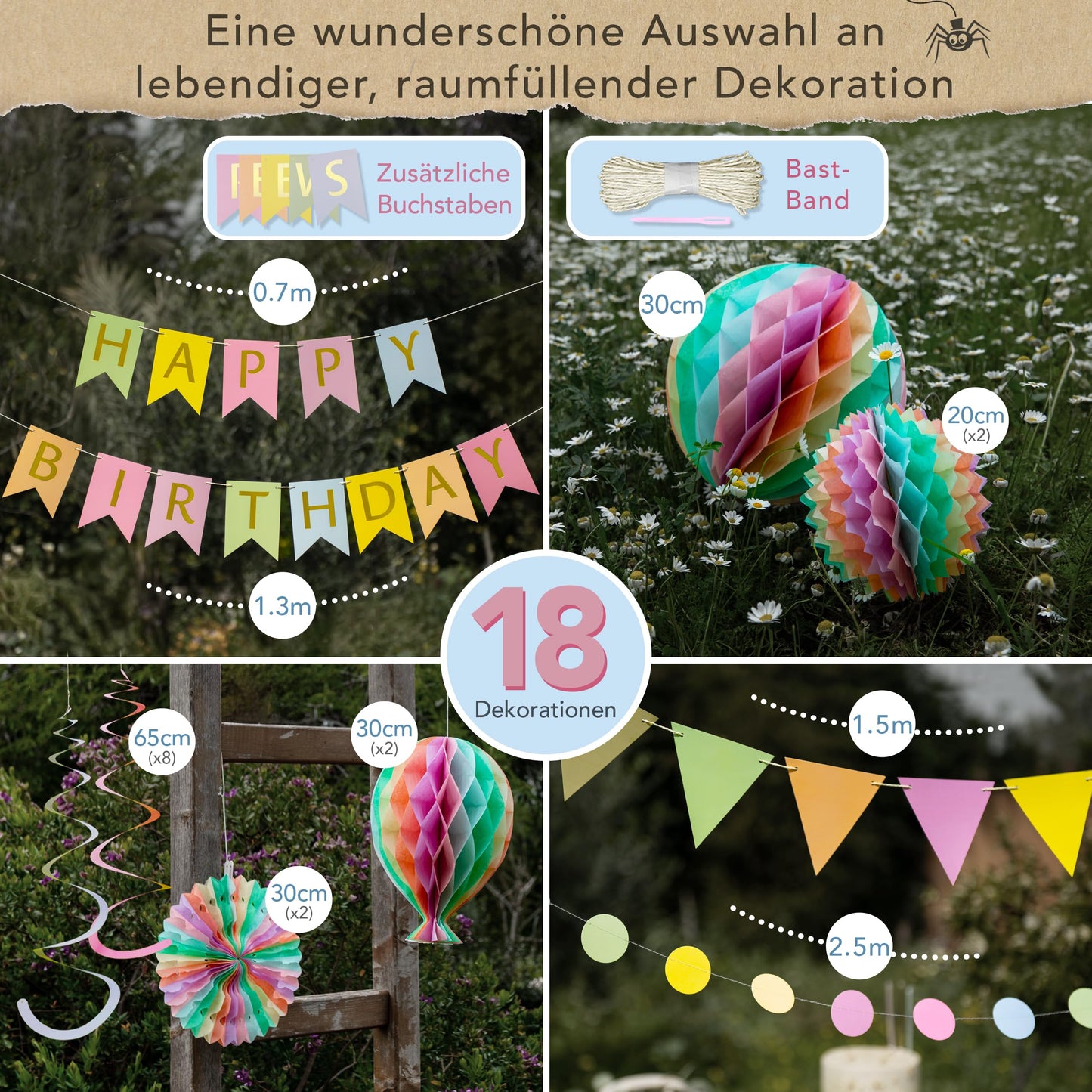 Itsy Bitsy Party Co Decorațiuni petrecere reutilizabile