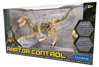 Lexibook RC Raptor Control Figurina de dinozaur controlată de la distanță cu mișcări articulate și efecte luminoase, de la 2 ani
