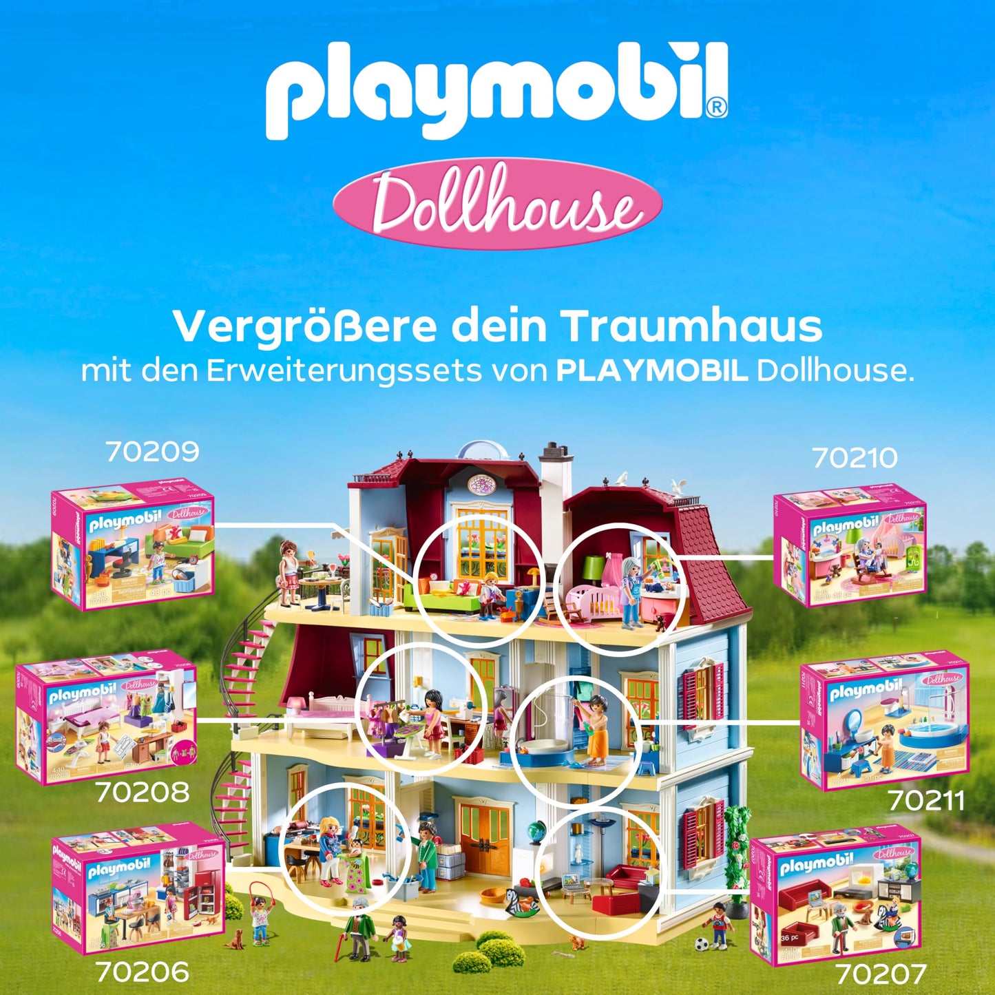 PLAYMOBIL 70985 Casa de papusi portabila, 4+ ani
