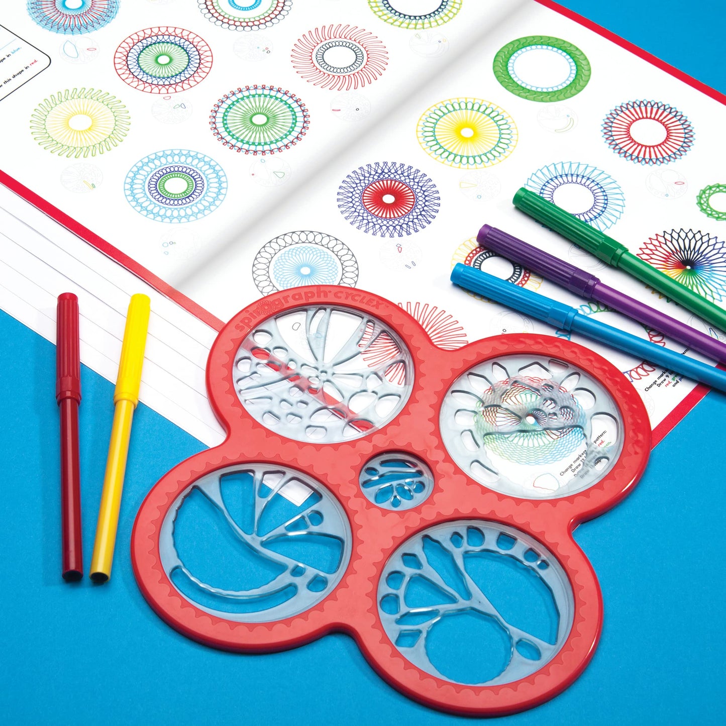 Silverlit Spirograph Cyclex Set creativ, 6 markere, 20 foi